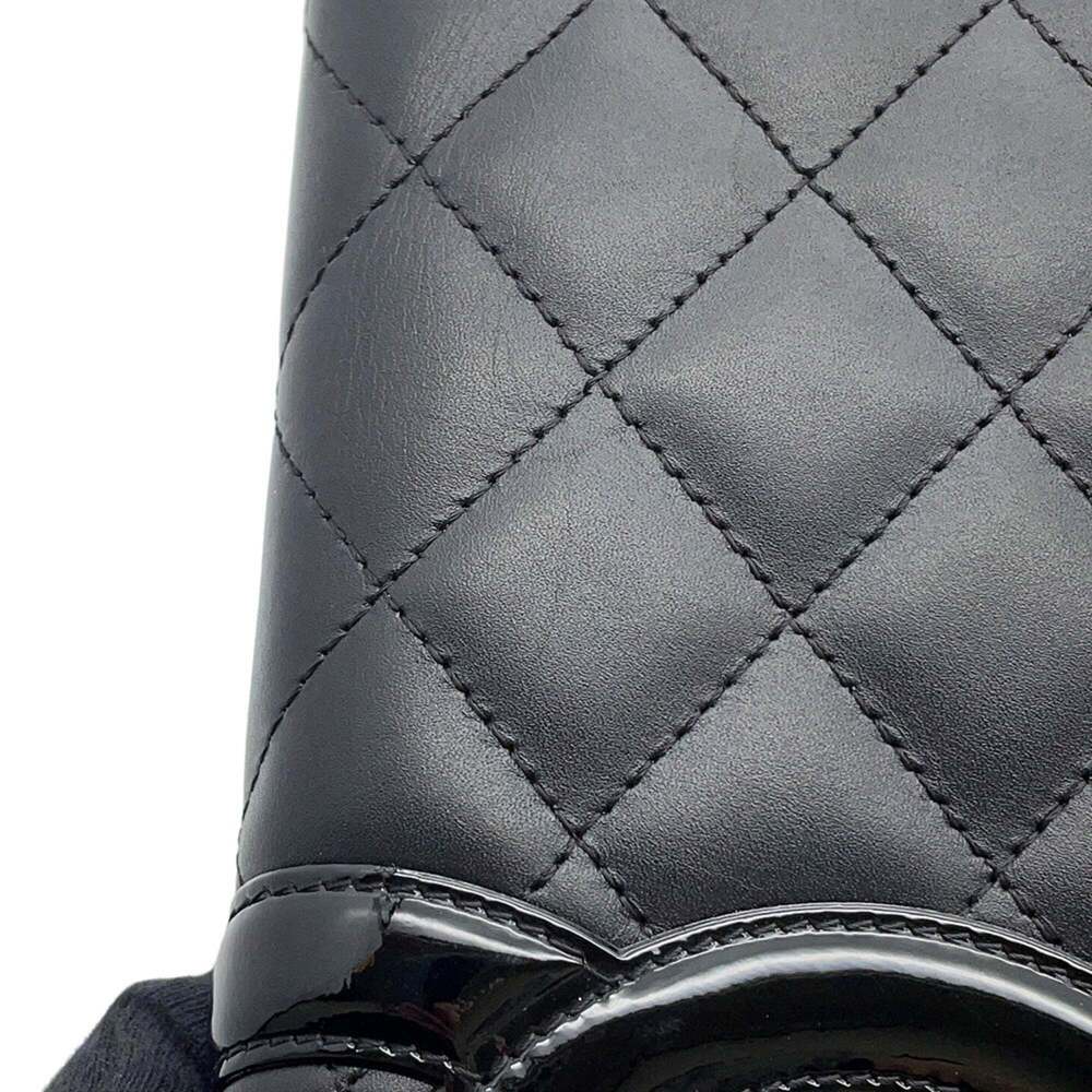 CHANEL Black Lambskin Leather Logo Wallet - Picture 11 of 16